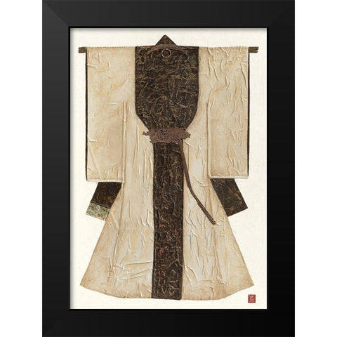 Kimono Black Modern Wood Framed Art Print by Thiry, Diana
