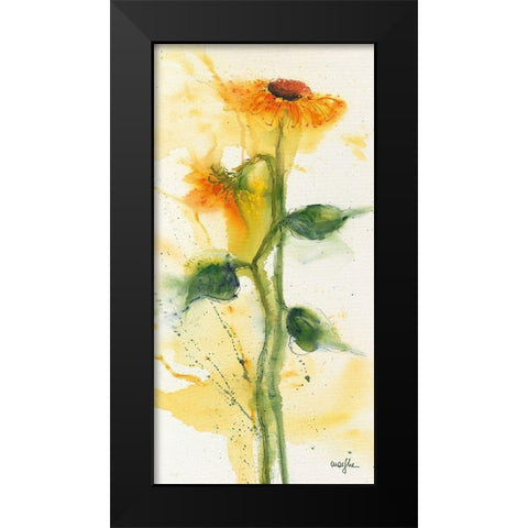 Tournesol II Black Modern Wood Framed Art Print by Marthe