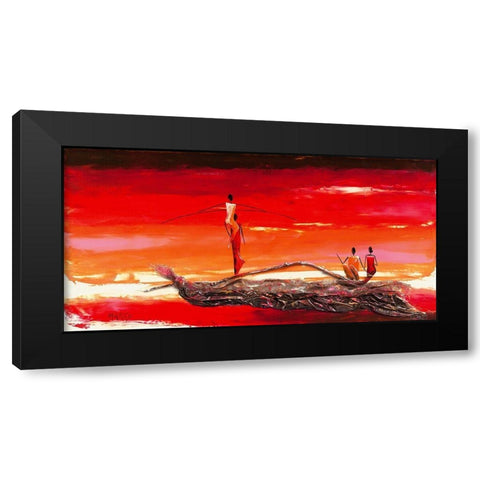 Spectacle Black Modern Wood Framed Art Print with Double Matting by Marso