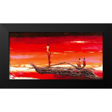 Spectacle Black Modern Wood Framed Art Print by Marso