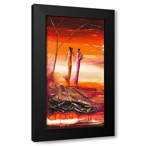 Le chemin Black Modern Wood Framed Art Print by Marso