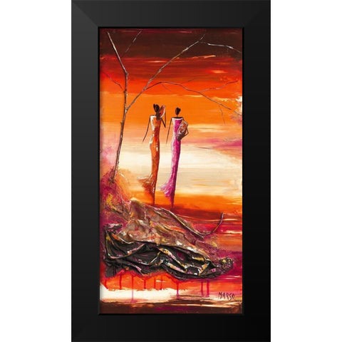Le chemin Black Modern Wood Framed Art Print by Marso
