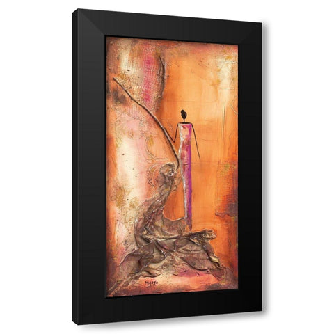 Moi Black Modern Wood Framed Art Print by Marso