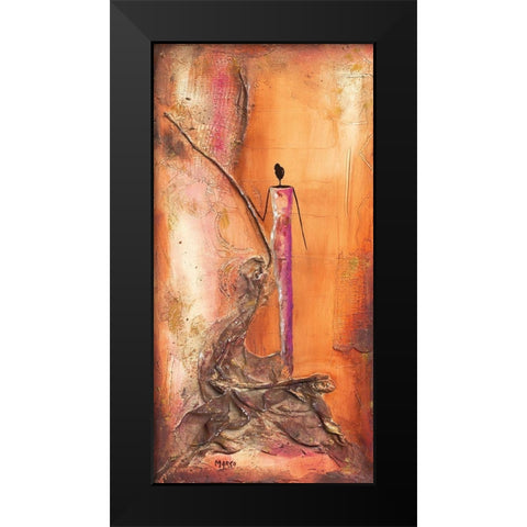 Moi Black Modern Wood Framed Art Print by Marso