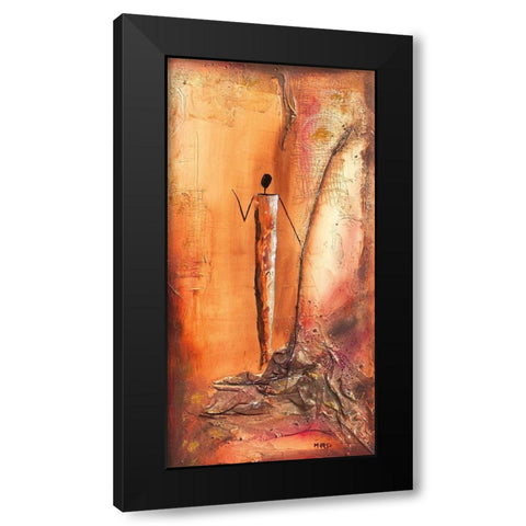 Toi Black Modern Wood Framed Art Print by Marso