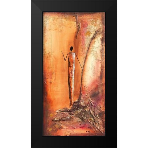 Toi Black Modern Wood Framed Art Print by Marso