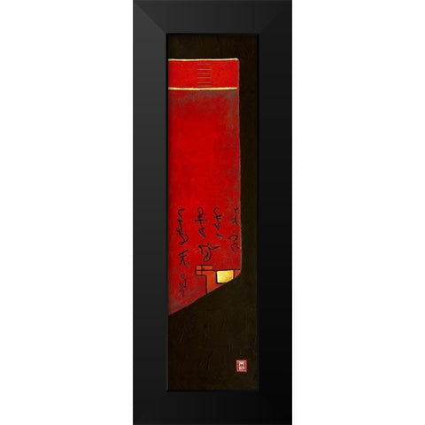 Triptyque asiatique III Black Modern Wood Framed Art Print by Thiry, Diana