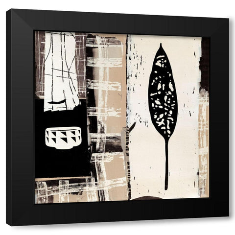Allium Black Modern Wood Framed Art Print with Double Matting by Noiseux, Marie Madeleine