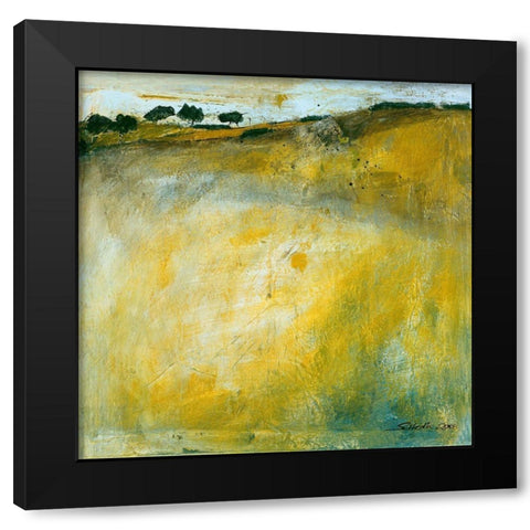Green Landscape Black Modern Wood Framed Art Print by Scherk, Gabriele