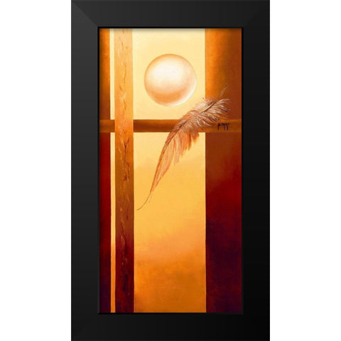 Dans la lumiere Black Modern Wood Framed Art Print by Triki, Bernadette