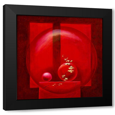 Hymne a la vie Black Modern Wood Framed Art Print by Triki, Bernadette