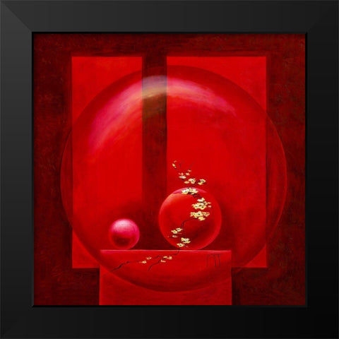 Hymne a la vie Black Modern Wood Framed Art Print by Triki, Bernadette