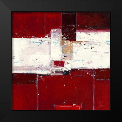 Red II Black Modern Wood Framed Art Print by van der Werf, Ron
