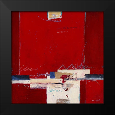 Red III Black Modern Wood Framed Art Print by van der Werf, Ron