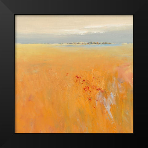 Flowers in the meadow Black Modern Wood Framed Art Print by Groenhart, Jan