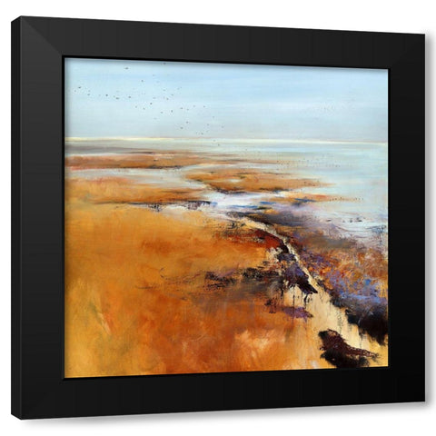 Remembering Terschelling Black Modern Wood Framed Art Print with Double Matting by Groenhart, Jan