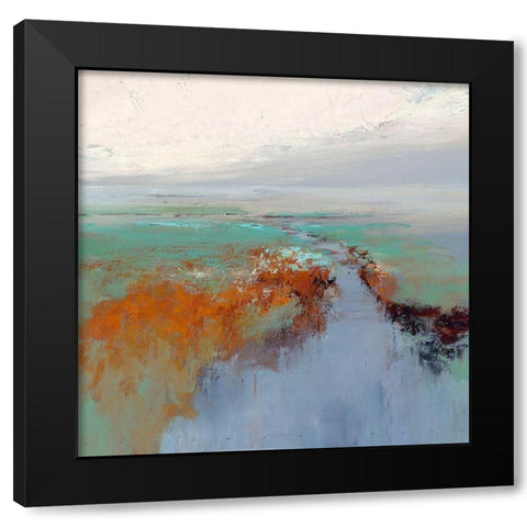 Silver light Black Modern Wood Framed Art Print by Groenhart, Jan
