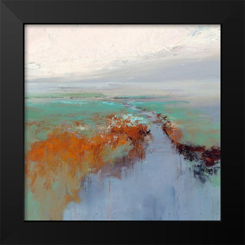 Silver light Black Modern Wood Framed Art Print by Groenhart, Jan