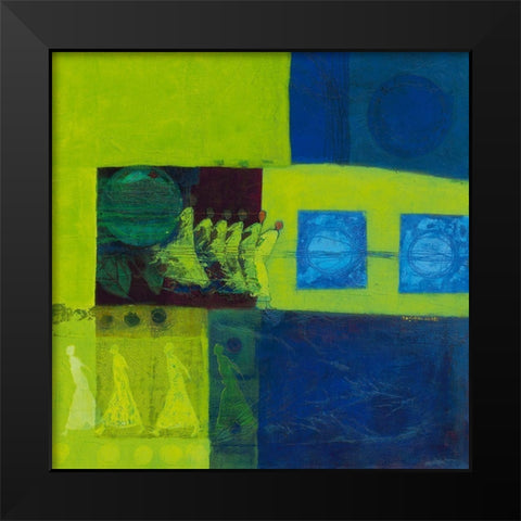 Windward Black Modern Wood Framed Art Print by van Ginkel, Marjolijn