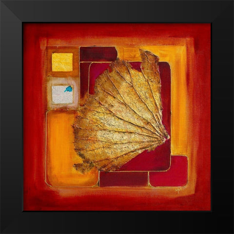 Le lotus d or I Black Modern Wood Framed Art Print by Perinciolo Duluc, Lyne