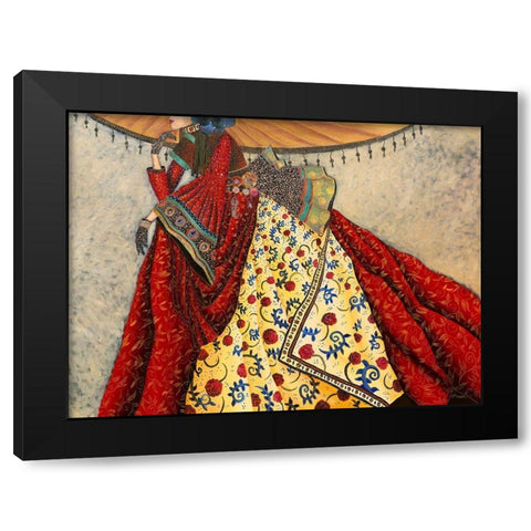 Petit air Japonais Black Modern Wood Framed Art Print by Maugeri, Valerie