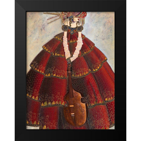 Pensee musicale Black Modern Wood Framed Art Print by Maugeri, Valerie