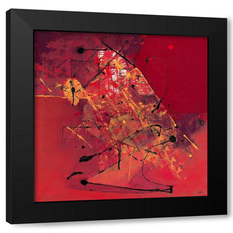 L Ange dragon Black Modern Wood Framed Art Print with Double Matting by LAUTReDOU