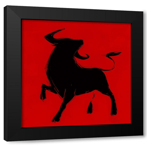 Toro I Black Modern Wood Framed Art Print with Double Matting by Panasenko, Inna