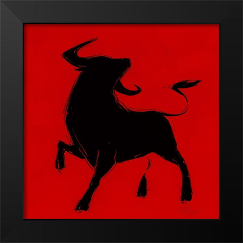 Toro I Black Modern Wood Framed Art Print by Panasenko, Inna