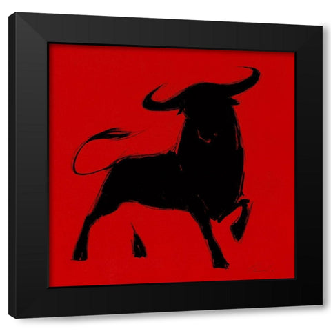 Toro II Black Modern Wood Framed Art Print with Double Matting by Panasenko, Inna