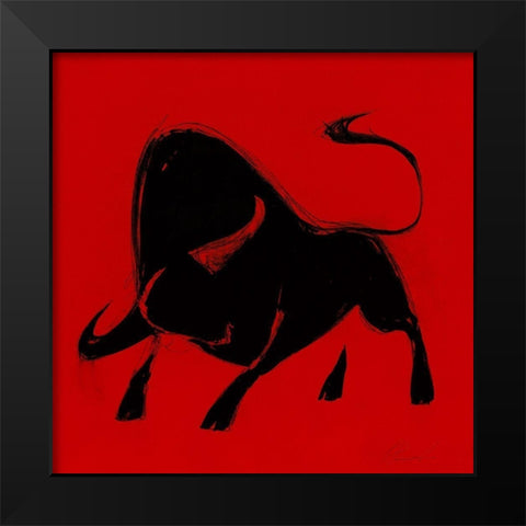 Toro III Black Modern Wood Framed Art Print by Panasenko, Inna