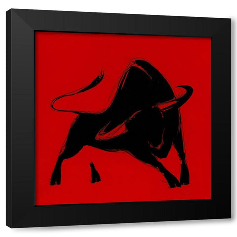 Toro IV Black Modern Wood Framed Art Print by Panasenko, Inna