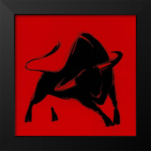 Toro IV Black Modern Wood Framed Art Print by Panasenko, Inna