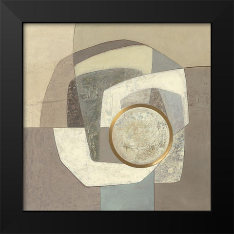 Interwoven Black Modern Wood Framed Art Print by Jones, Jodi