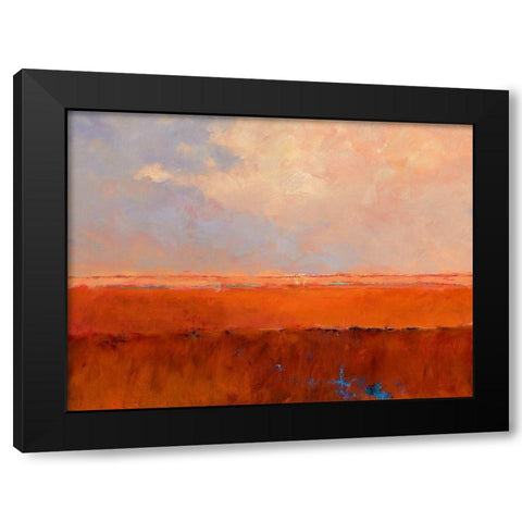 Endless Landscape Black Modern Wood Framed Art Print by Groenhart, Jan