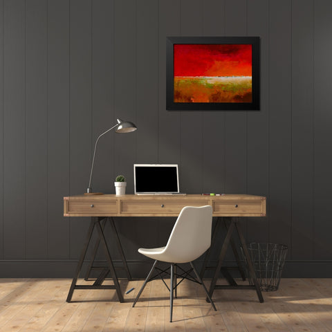 Incredibly Red Black Modern Wood Framed Art Print by Groenhart, Jan