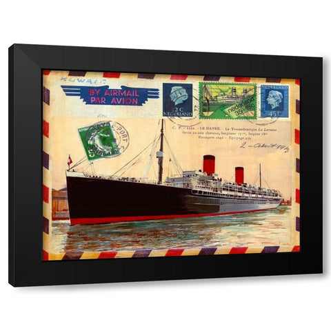 La Lorraine Black Modern Wood Framed Art Print with Double Matting by Candon, Frederick