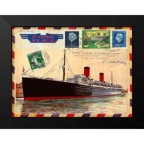 La Lorraine Black Modern Wood Framed Art Print by Candon, Frederick