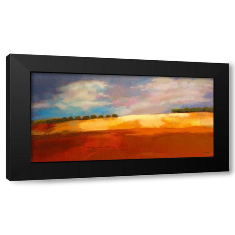 Vers Fes - falaise Black Modern Wood Framed Art Print with Double Matting by Mazur-Devaux, Ewa