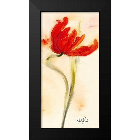 Tulipe I Black Modern Wood Framed Art Print by Marthe