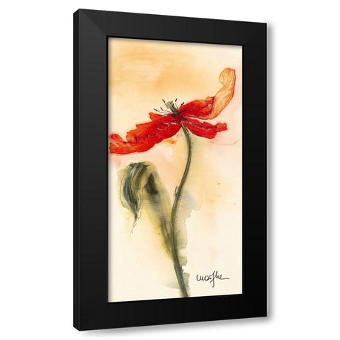 Tulipe II Black Modern Wood Framed Art Print by Marthe
