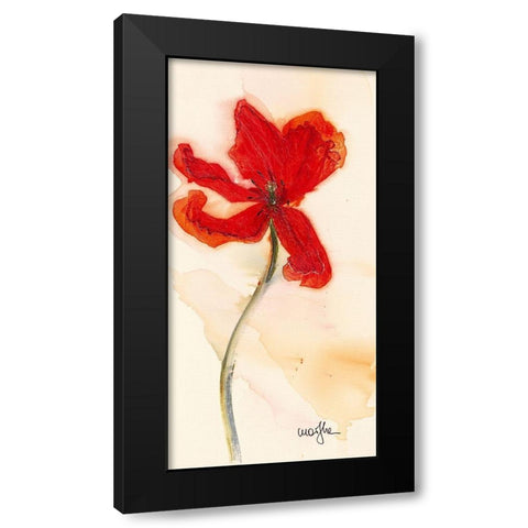 Tulipe III Black Modern Wood Framed Art Print by Marthe