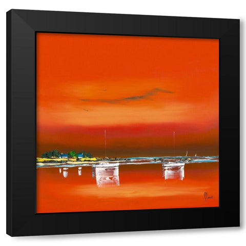 Crepuscule I Black Modern Wood Framed Art Print by Flanet, Frederic