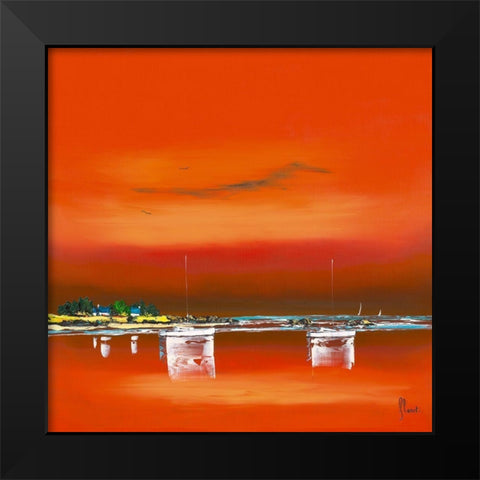 Crepuscule I Black Modern Wood Framed Art Print by Flanet, Frederic