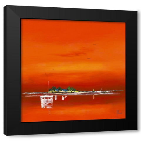 Crepuscule II Black Modern Wood Framed Art Print by Flanet, Frederic