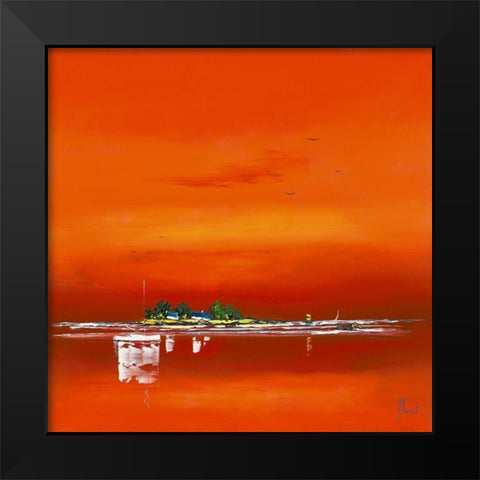 Crepuscule II Black Modern Wood Framed Art Print by Flanet, Frederic