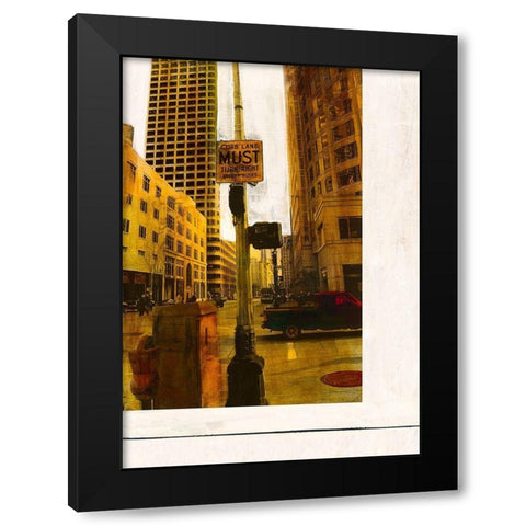 Curb Lane Must Black Modern Wood Framed Art Print with Double Matting by Olukman, Ayline
