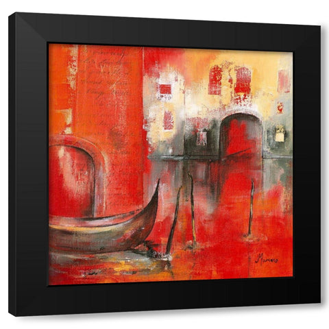 Venise Mysterieuse I Black Modern Wood Framed Art Print with Double Matting by Manero, Annie