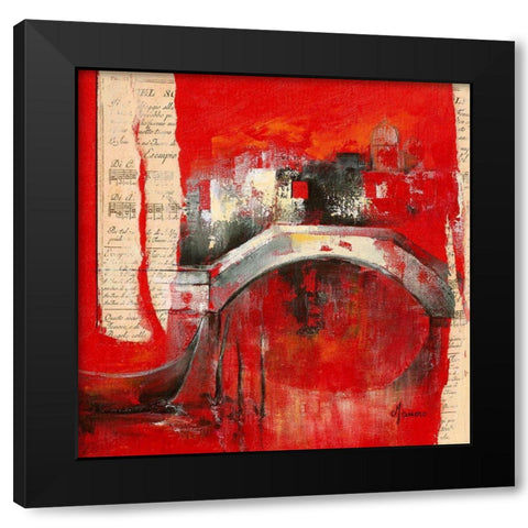 Venise Melodie I Black Modern Wood Framed Art Print with Double Matting by Manero, Annie