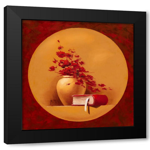 Bouquet de fleurs II Black Modern Wood Framed Art Print by Triki, Bernadette